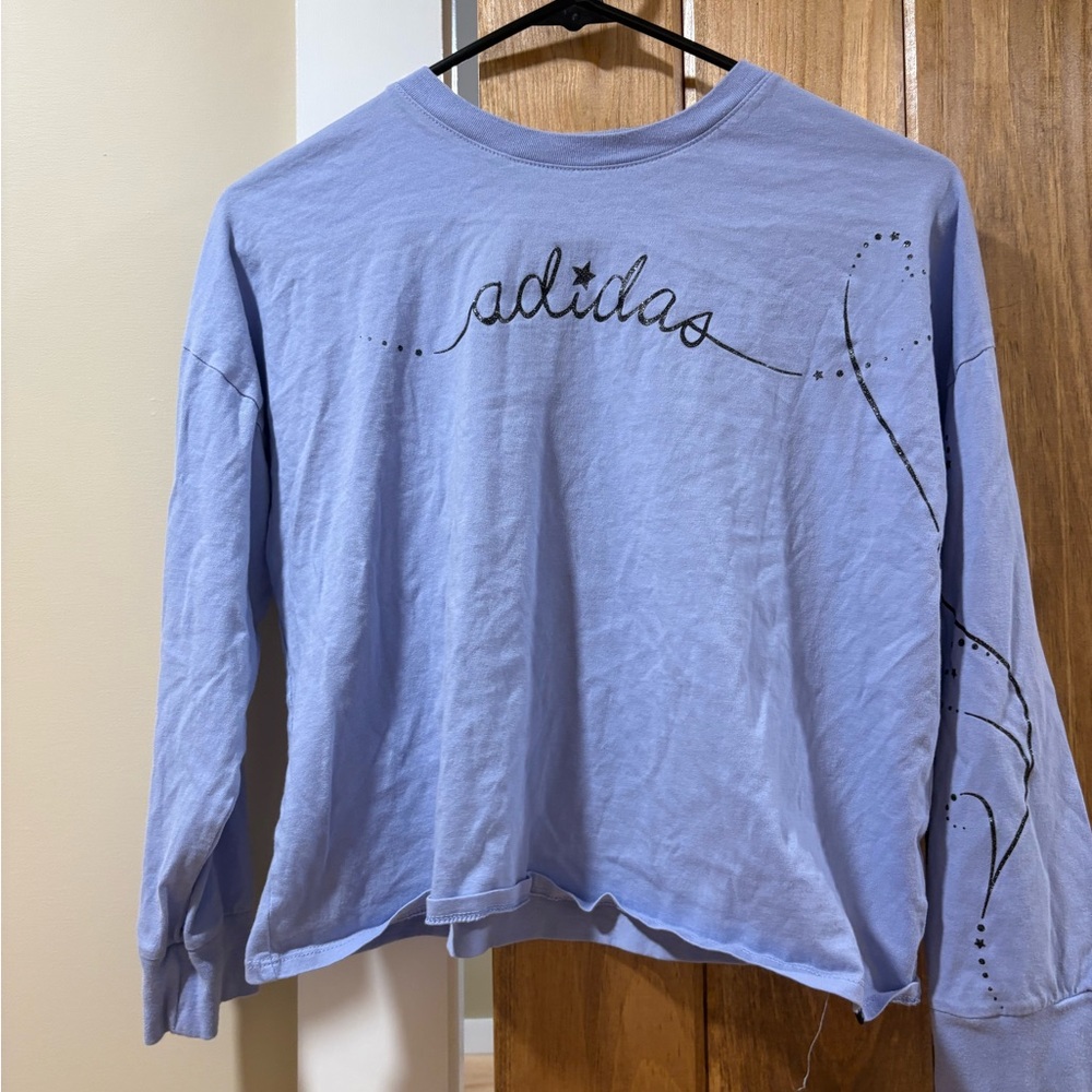 Adidas Blue/purple loose Fit long sleeve Shirt